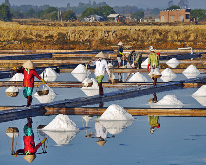 Vietnam, Salzfelder bei Soplak